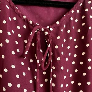 Beautiful Polka Dot Sheer Blouse